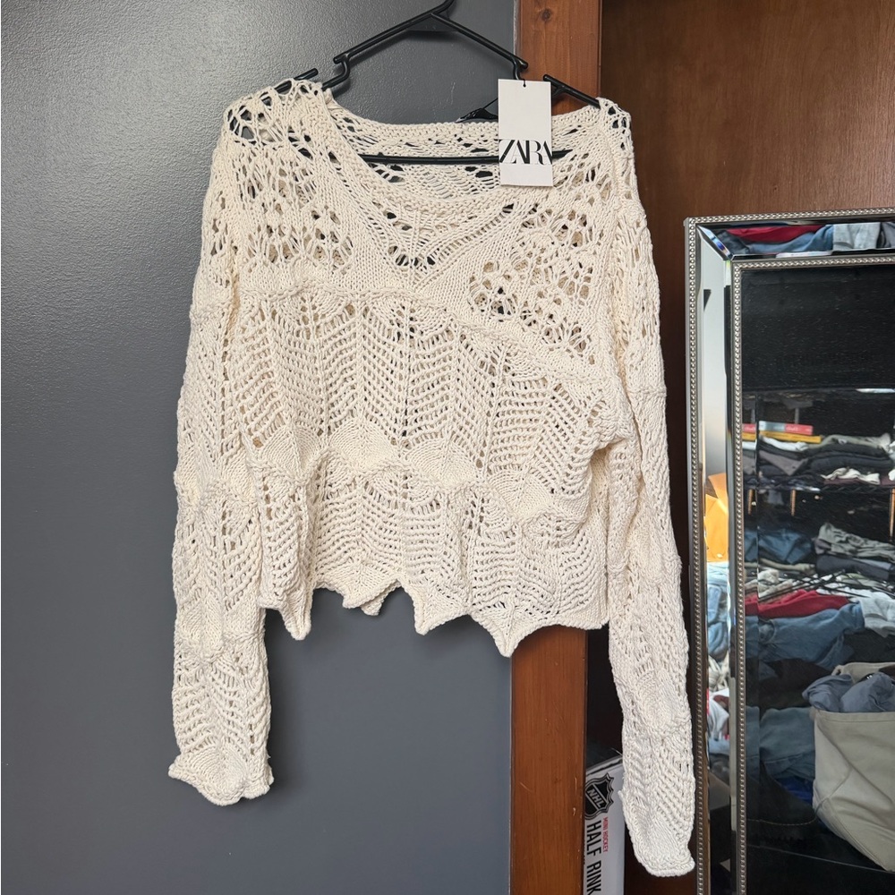 NWT crochet bohemian sweater from Zara
